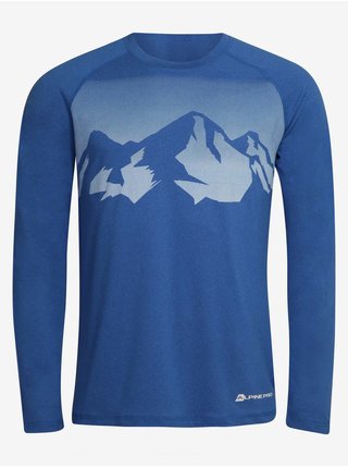 Modré pánské vzorované sportovní tričko Alpine Pro TAR 3 