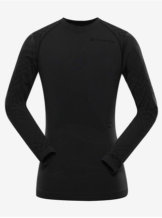 Černé pánské vzorované sportovní tričko Alpine Pro KRATHIS 6
