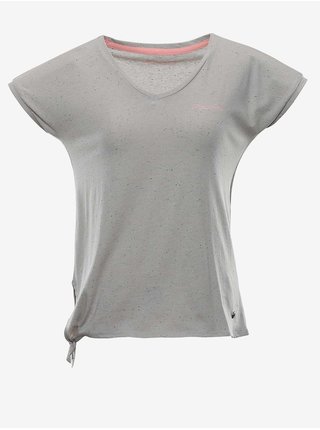Šedé dámské žíhané tričko Alpine Pro JENA