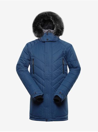 Tmavě modrá pánská zimní bunda s kapucí Alpine Pro ICYB 6 