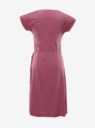 Růžové dámské zavinovací šaty Alpine Pro SOLEIA 