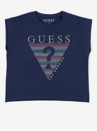 Tmavomodré dievčenské tričko Guess