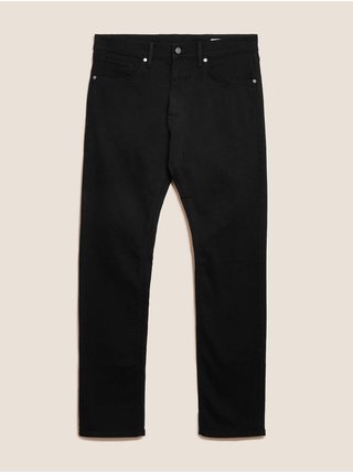 Strečové džíny řady Big & Tall, rovný střih Marks & Spencer černá