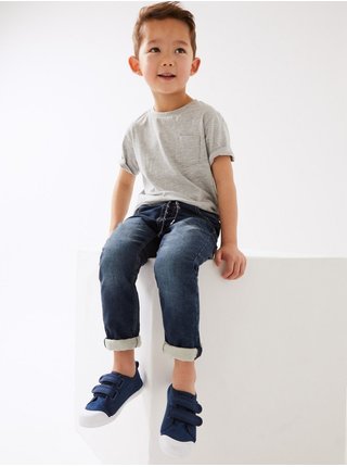 Pohodlné strečové džíny s klasickým střihem nohavic (2–7 let) Marks & Spencer námořnická modrá