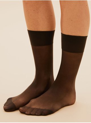 Sada tří párů dámských ponožek v černé barvě  Marks & Spencer 