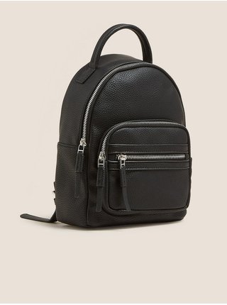 Mini batoh z umělé kůže Marks & Spencer černá