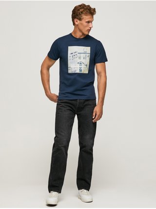Tmavomodré pánske tričko Pepe Jeans Teller