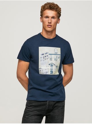 Tmavomodré pánske tričko Pepe Jeans Teller