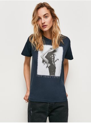 Tmavomodré dámske tričko Pepe Jeans Sonya