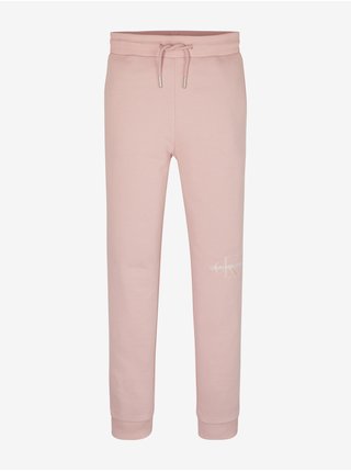 Ružové dievčenské tepláky Calvin Klein Jeans
