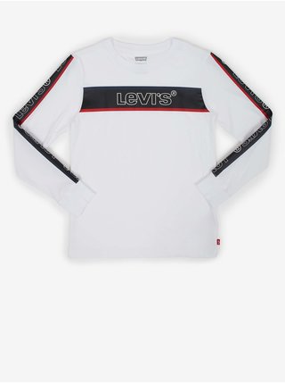 Čierno-biele chlapčenské tričko s dlhým rukávom Levi's®