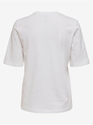 Bílé dámské vzorované tričko ONLY Jasmin