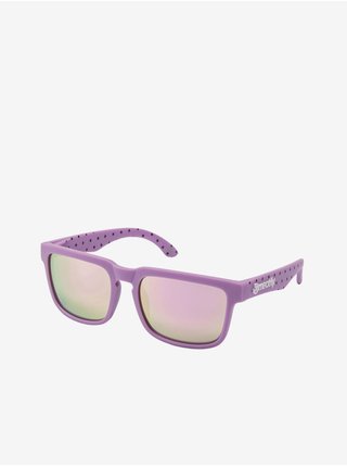 Světle fialové dámské puntíkované sluneční brýle Meatfly Memphis