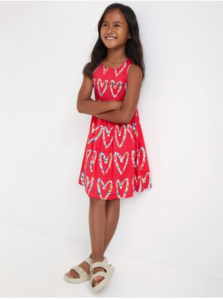 Červené holčičí vzorované krátké šaty Desigual Griselda