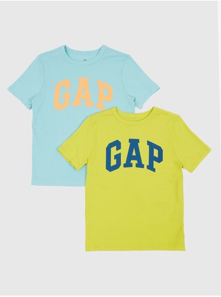 Sada dvou dětských triček v modré a žluté barvě GAP 