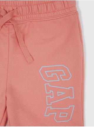 Ružové dievčenské šortky s logom GAP