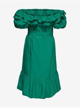 Zelené šaty s odhalenými rameny Jacqueline de Yong Cuba