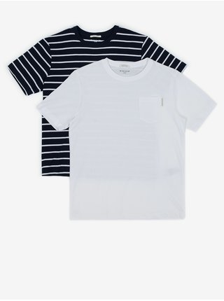 Sada dvoch chlapčenských tričiek v tmavomodrej a bielej farbe Tom Tailor