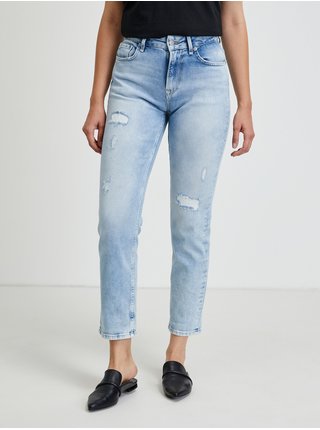 Světle modré dámské straight fit džíny Pepe Jeans Mary