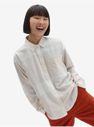 Krémovo-šedá dámská kostkovaná košile Vans