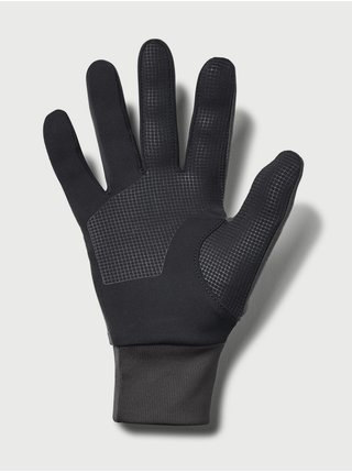 Tmavošedé pánske rukavice Under Armour Mens SS CGI Run Liner Glove