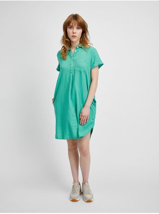 Zelené dámské volné šaty s límečkem GAP