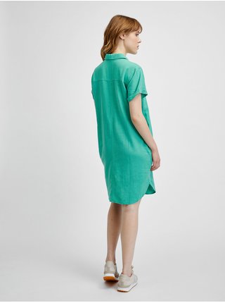 Zelené dámské volné šaty s límečkem GAP