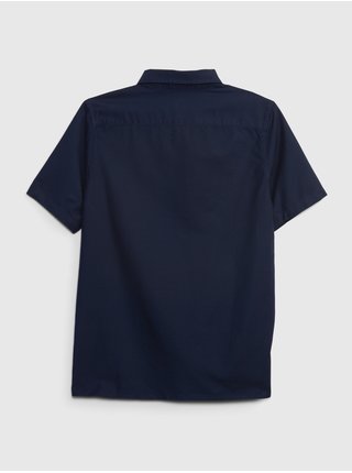 Tmavomodrá chlapčenská košeľa s krátkym rukávom GAP