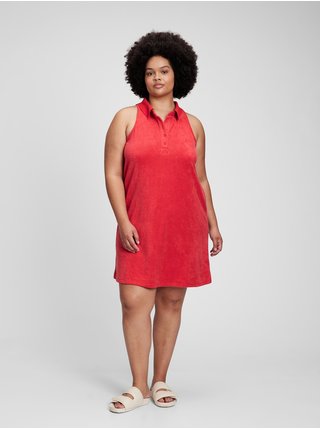 Červené dámské krátké šaty s límečkem GAP 