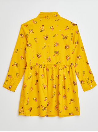 Žluté květované holčičí šaty GAP