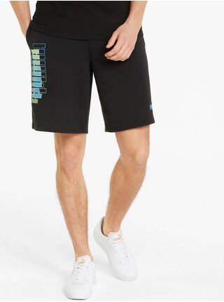 Černé pánské sportovní teplákové kraťasy Puma Power Summer