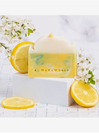 Sada přírodních mýdel Bitter Lemon v bílo-žluté barvě 3+1 Almara Soap 