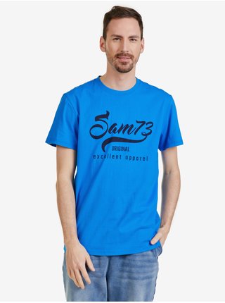 Modré pánske tričko SAM 73 Calvin