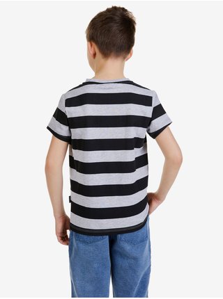 Čierno-šedé chlapčenské pruhované tričko SAM 73 Stanley