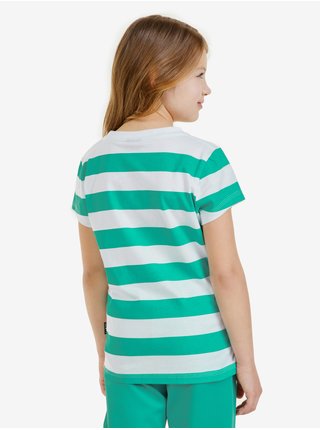 Bielo-zelené detské pruhované tričko SAM 73 Siobhan