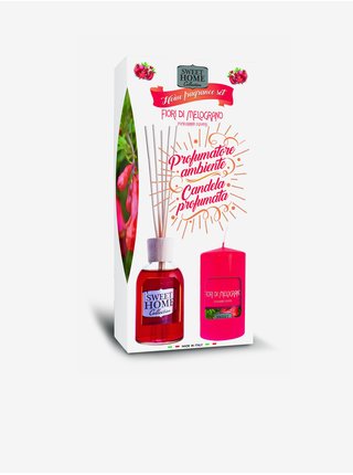 Aroma difuzér a vonná svíčka - Dárkový set Sweet Home květ granátového jablka (100 ml)