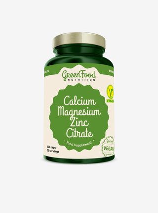 Veganské tablety vápníku, hořčíku a zinku GreenFood Nutrition (120 kapslí)