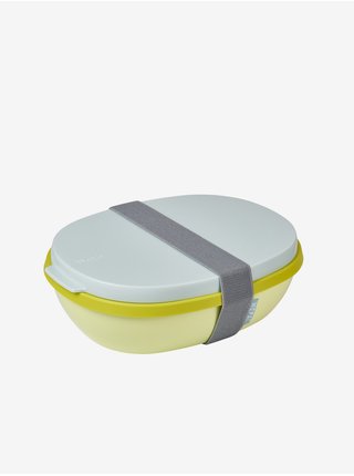 Bílo-žlutý jídelní box Mepal Ellipse Duo Lemon Vibe 