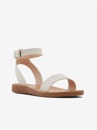 Biele dámske kožené sandále ALDO Kedaredia