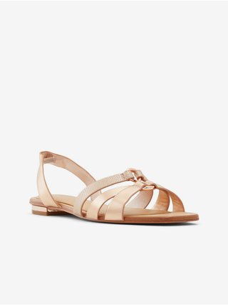 Ružovozlaté dámske metalické sandále ALDO Marassi