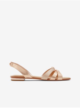 Růžovozlaté dámské metalické sandály ALDO Marassi