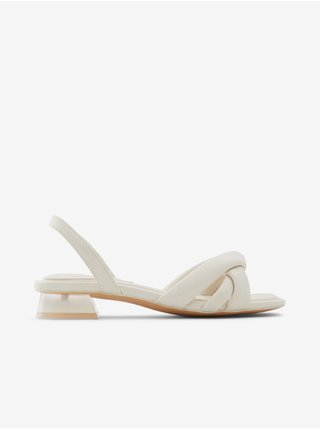 Biele dámske sandále na podpätku ALDO Buttercupp