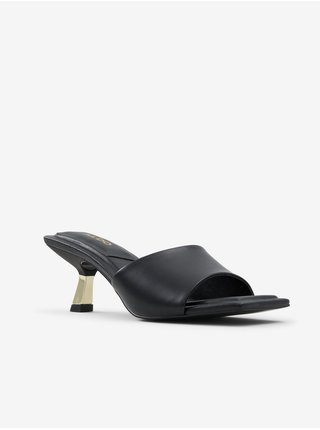 Černé dámské pantofle na podpatku ALDO Cassilia