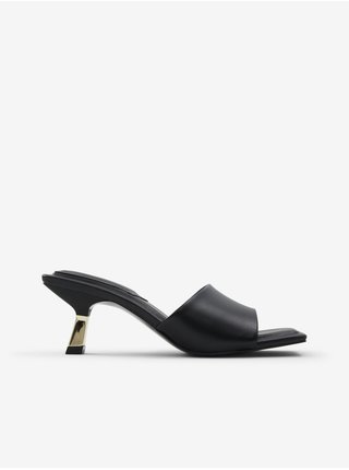 Černé dámské pantofle na podpatku ALDO Cassilia
