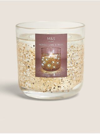 LED vonná svíčka s vůní koření ve zlaté barvě Marks & Spencer (865 g)