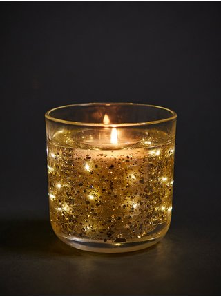 LED vonná svíčka s vůní koření ve zlaté barvě Marks & Spencer (865 g)