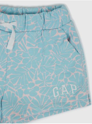 Svetlomodré dievčenské vzorované šortky GAP