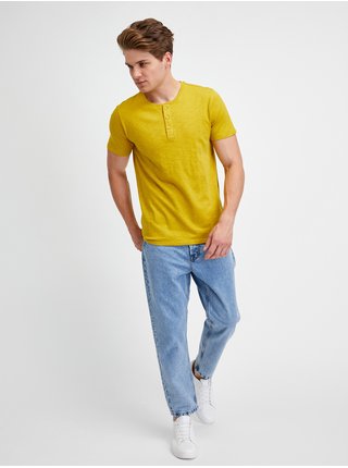 Žluté pánské tričko s krátkým rukávem GAP