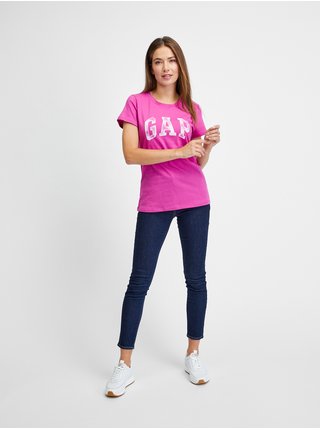 Tmavoružové dámske tričko s logom GAP