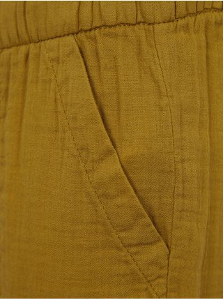 Hořčicové holčičí kalhoty s pružným pasem GAP 